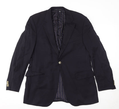 Carl Gross Mens Black Wool Jacket Suit Jacket Size 40 Regular