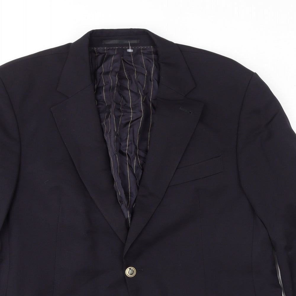 Carl Gross Mens Black Wool Jacket Suit Jacket Size 40 Regular