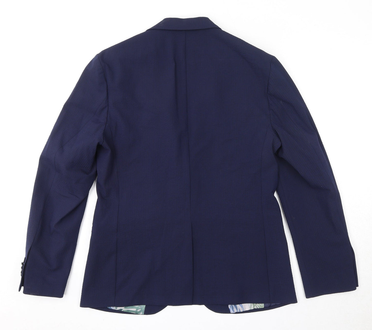 Marks and Spencer Mens Blue Polyester Jacket Suit Jacket Size 38 Regular