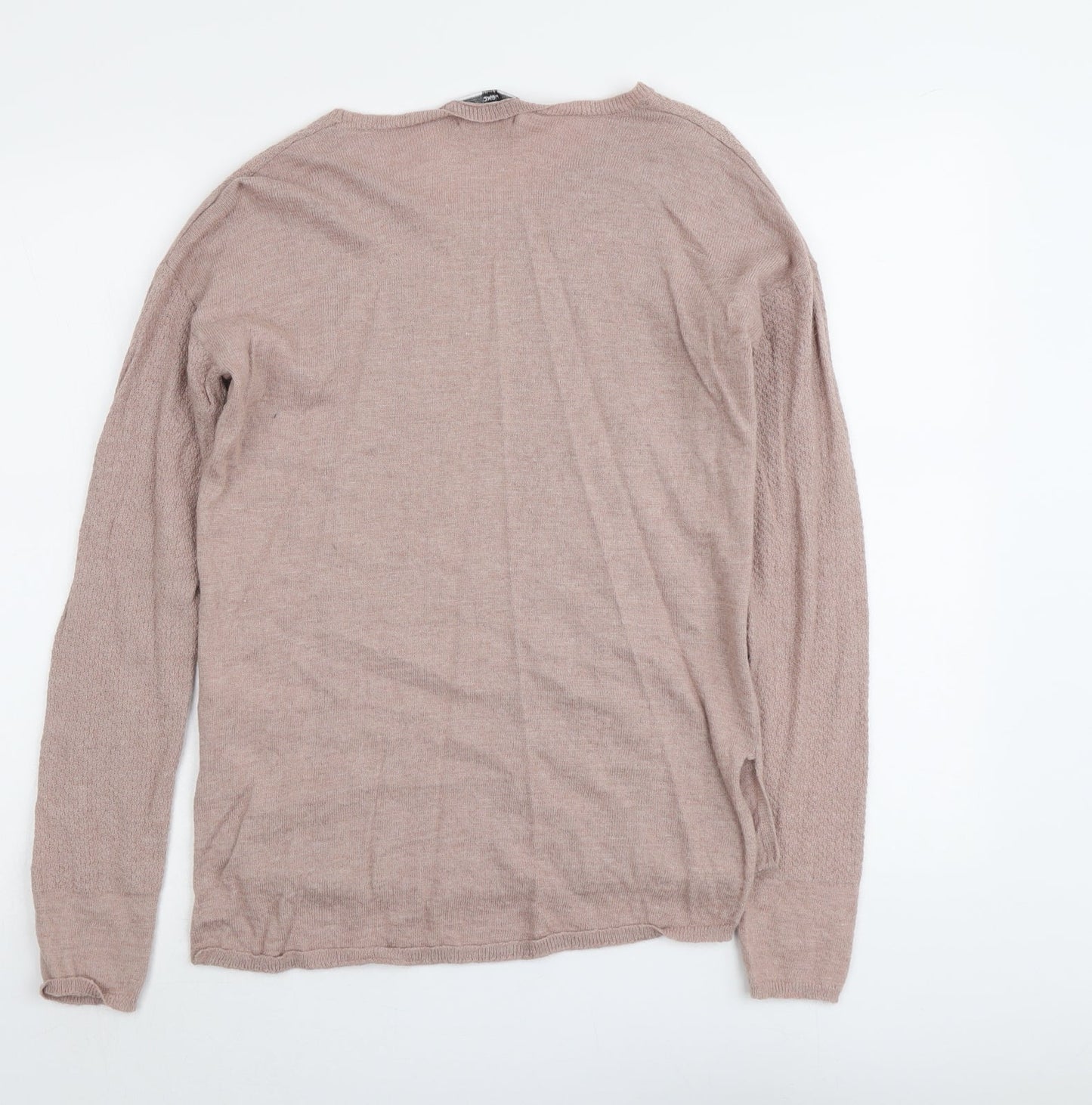 NEXT Womens Pink Round Neck Nylon Pullover Jumper Size 6