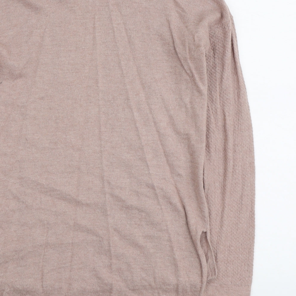 NEXT Womens Pink Round Neck Nylon Pullover Jumper Size 6