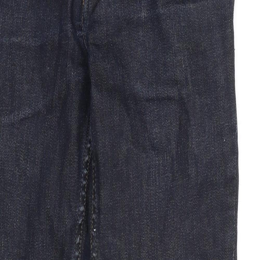 NEXT Mens Blue Cotton Straight Jeans Size 28 in Slim Zip