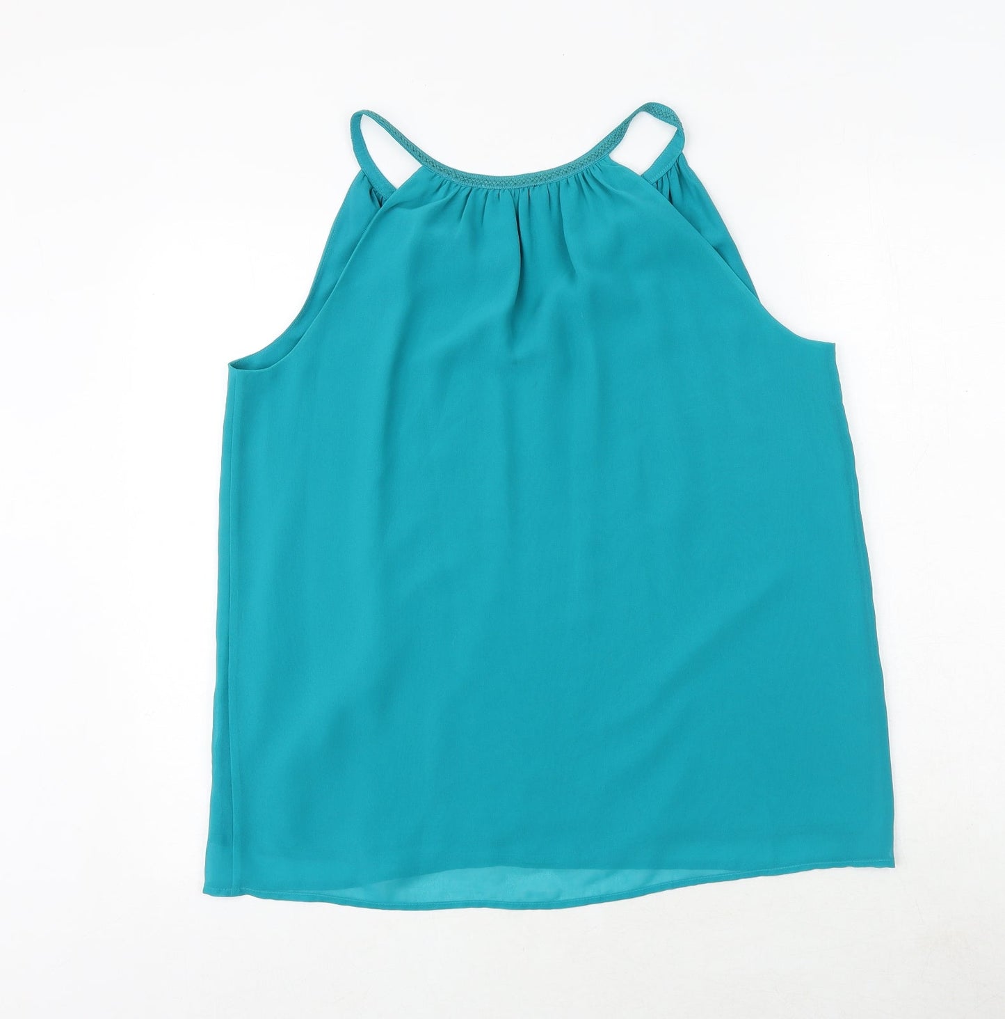 Episode Womens Green Polyester Basic Tank Size M Round Neck