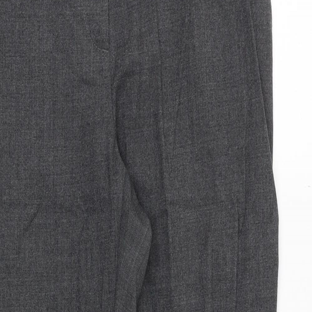 Henry Cotton's Womens Grey Wool Trousers Size 30 in Regular Zip