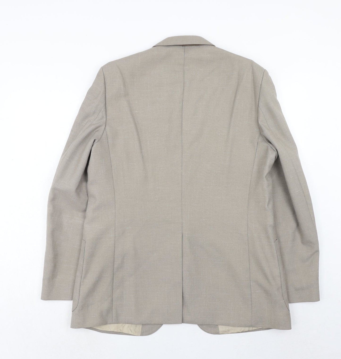 Burton Mens Grey Polyester Jacket Suit Jacket Size 40 Regular