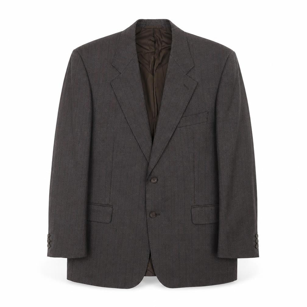 Wellington Mens Brown Striped Wool Jacket Suit Jacket Size 44 Regular