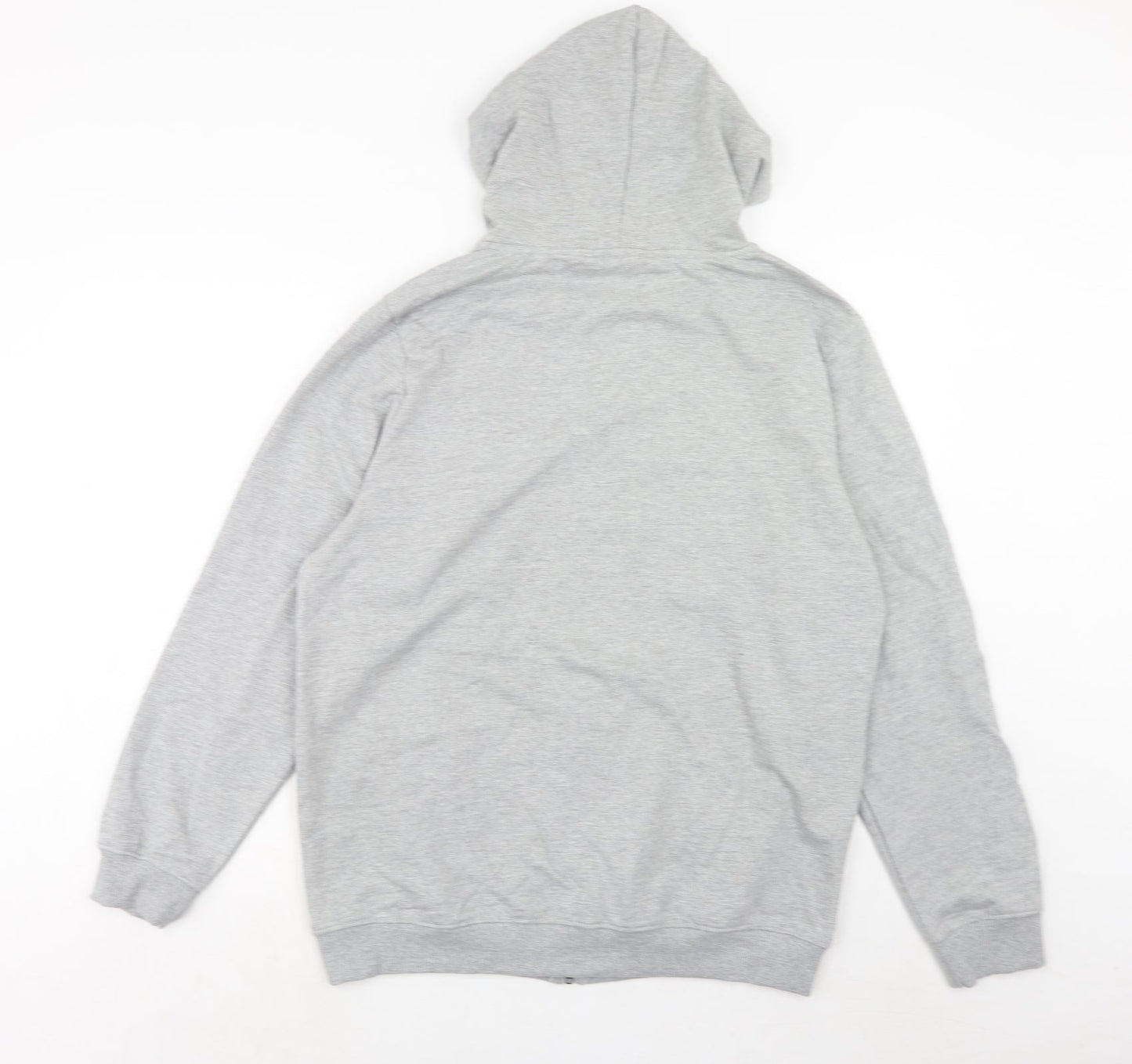 Workwear Mens Grey Cotton Full Zip Hoodie Size S