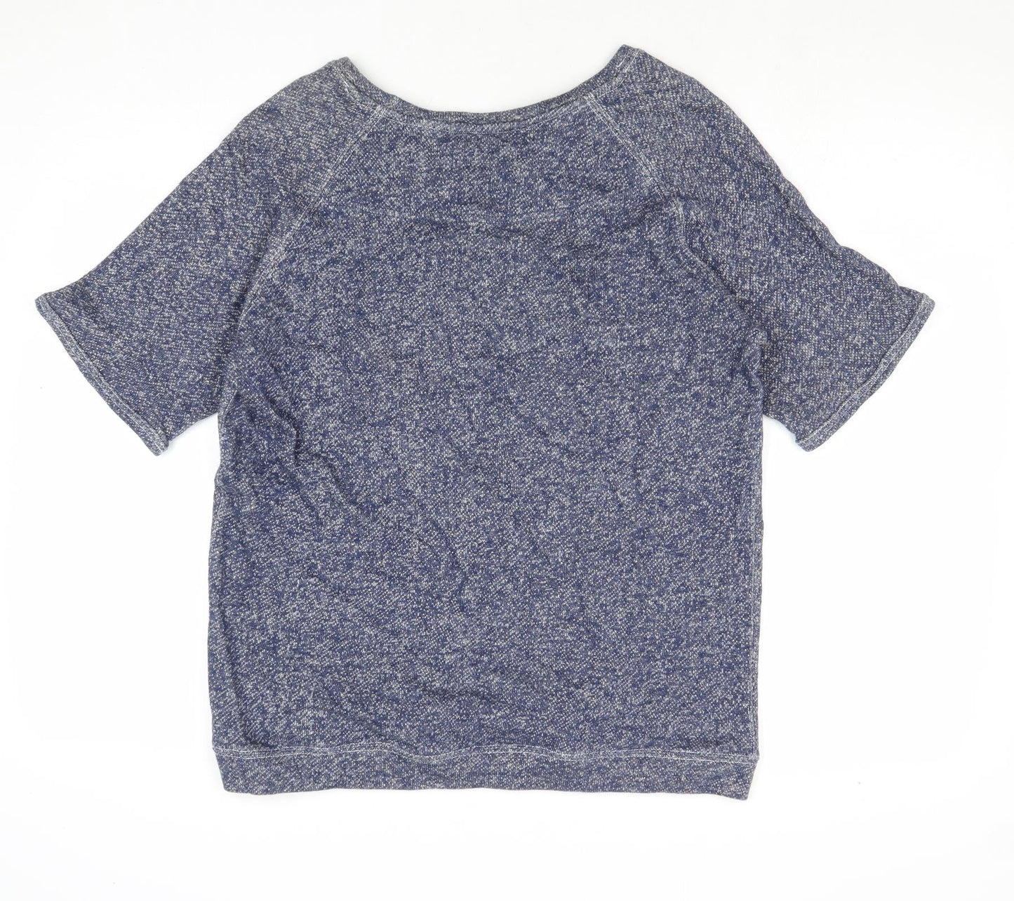 Villain Womens Blue Boat Neck Cotton Pullover Jumper Size M