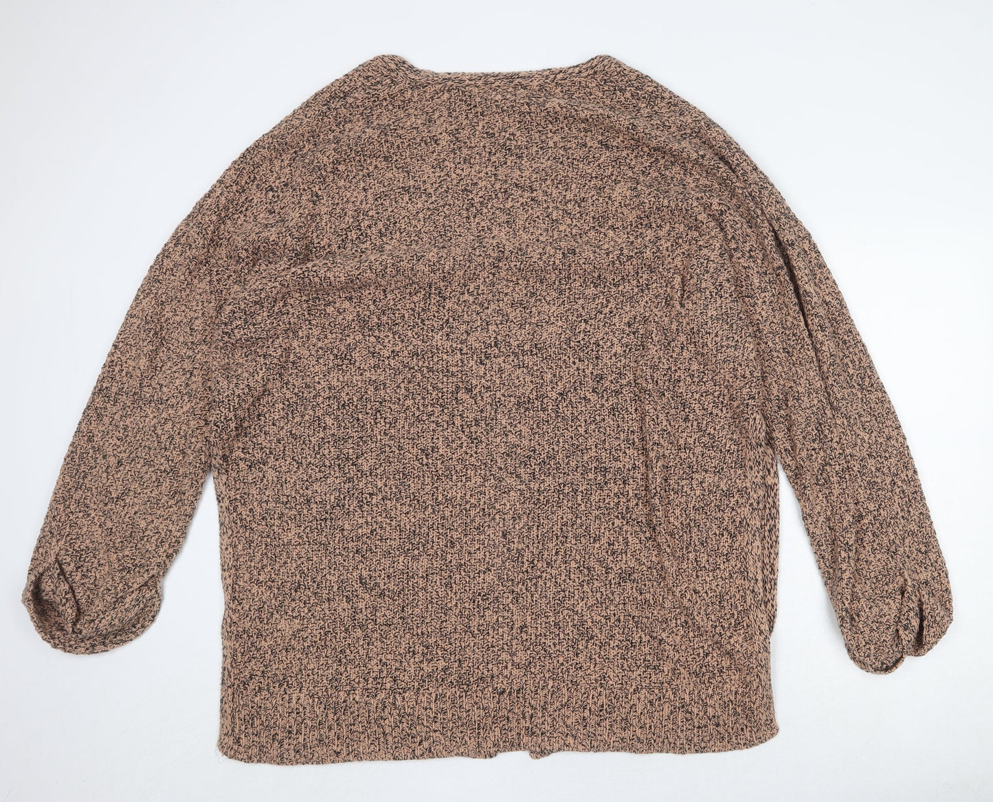 H&M Womens Beige V-Neck Cotton Cardigan Jumper Size M - Size M/L