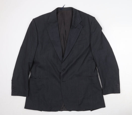 Scott International Mens Grey Polyester Jacket Suit Jacket Size 44 Regular