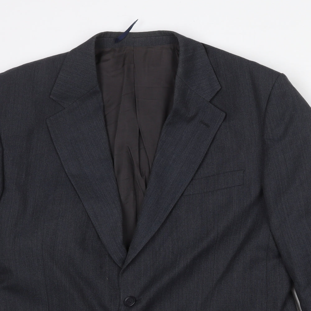Scott International Mens Grey Polyester Jacket Suit Jacket Size 44 Regular