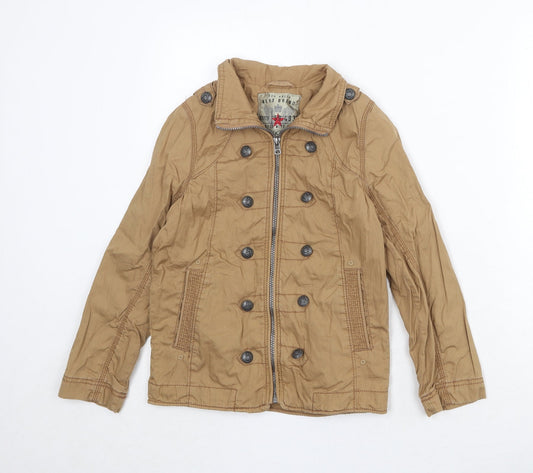 NEXT Girls Brown Jacket Size 8 Years Zip