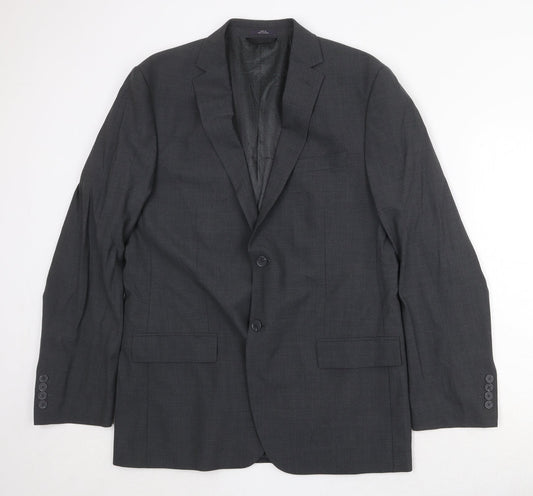 Marks and Spencer Mens Grey Wool Jacket Suit Jacket Size 42 Regular
