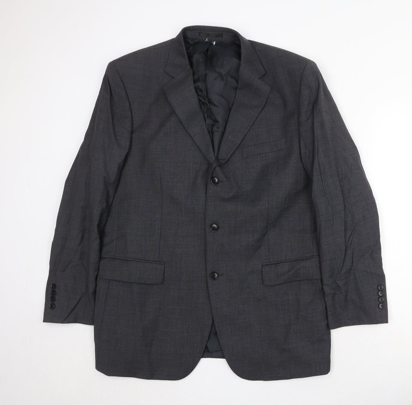 Brook Taverner Mens Grey Wool Jacket Suit Jacket Size 44 Regular