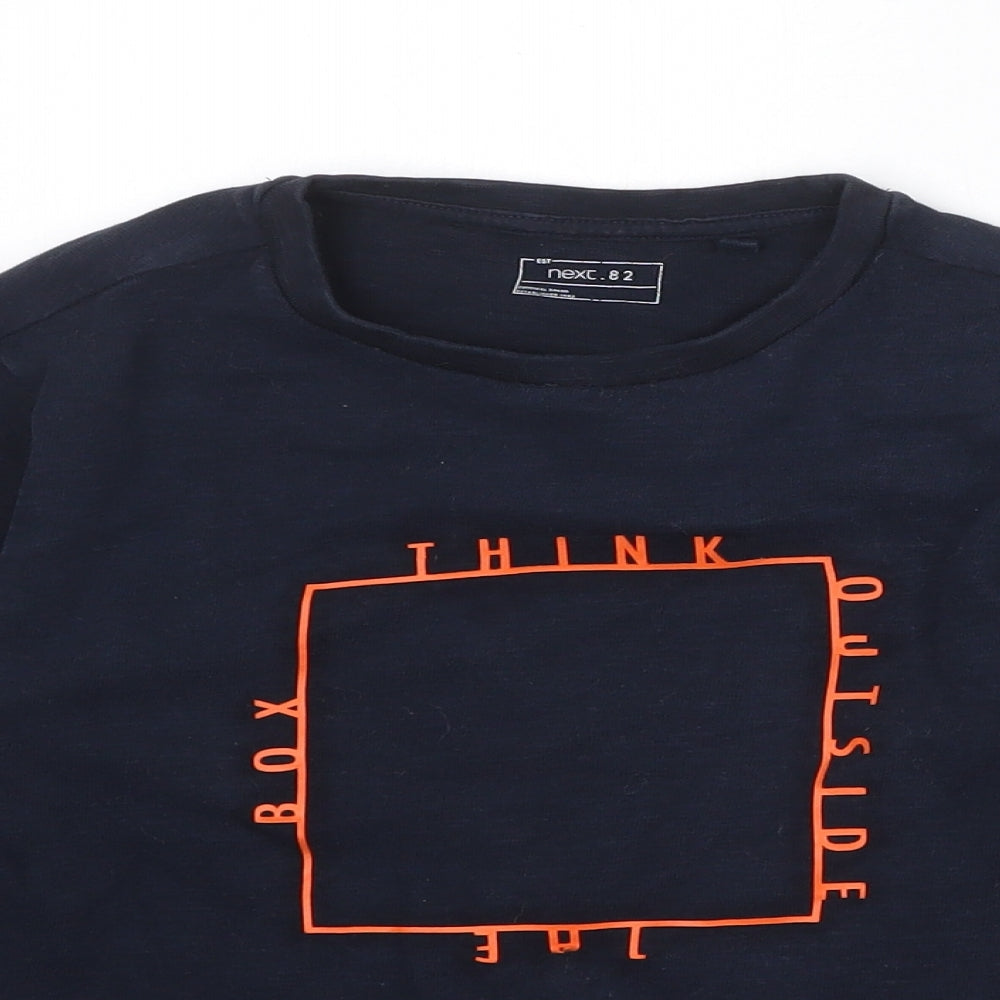 NEXT Boys Blue 100% Cotton Pullover Sweatshirt Size 9 Years Pullover - Think Outside The Box