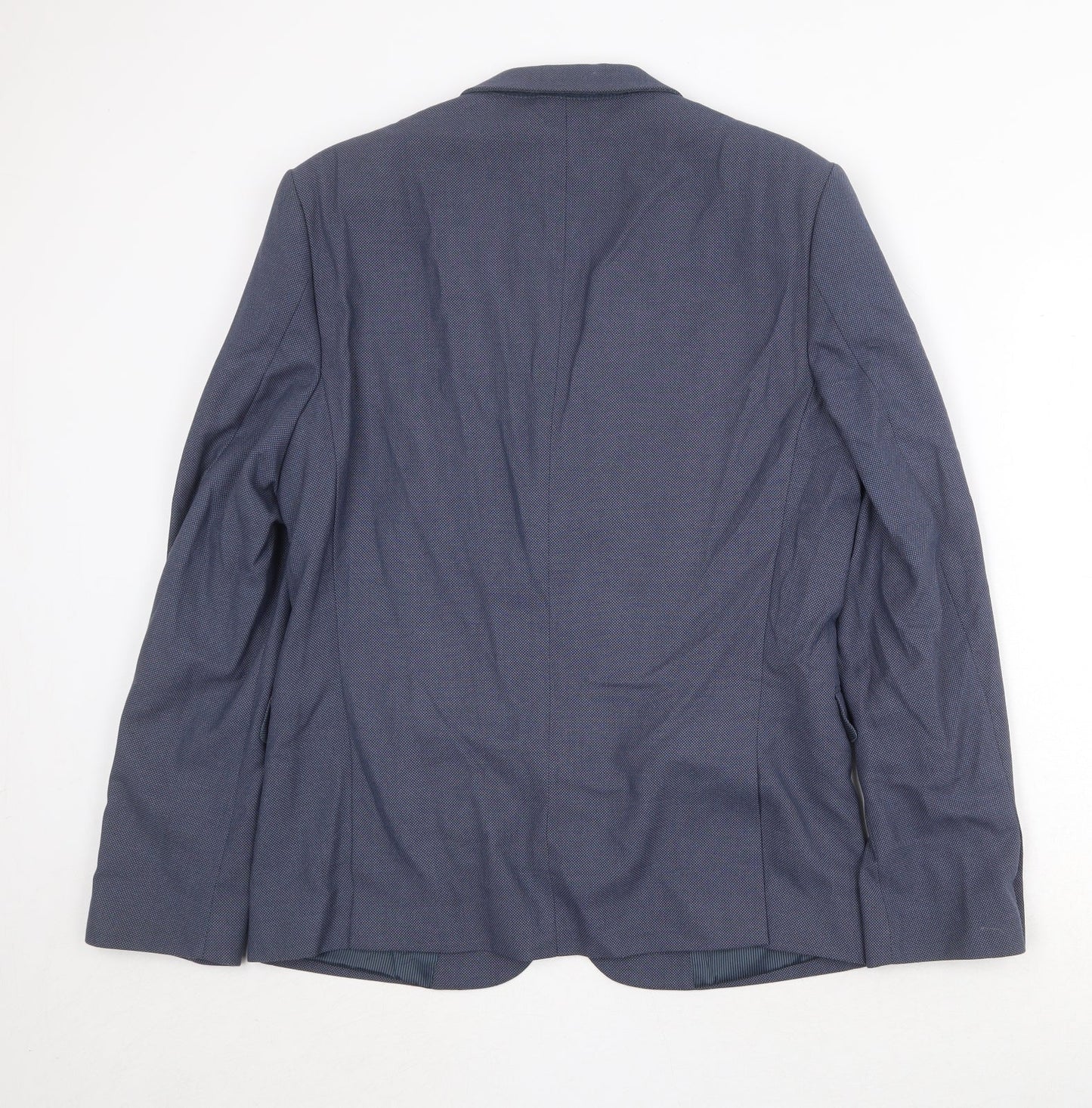 NEXT Mens Blue Polyester Jacket Suit Jacket Size 42 Regular
