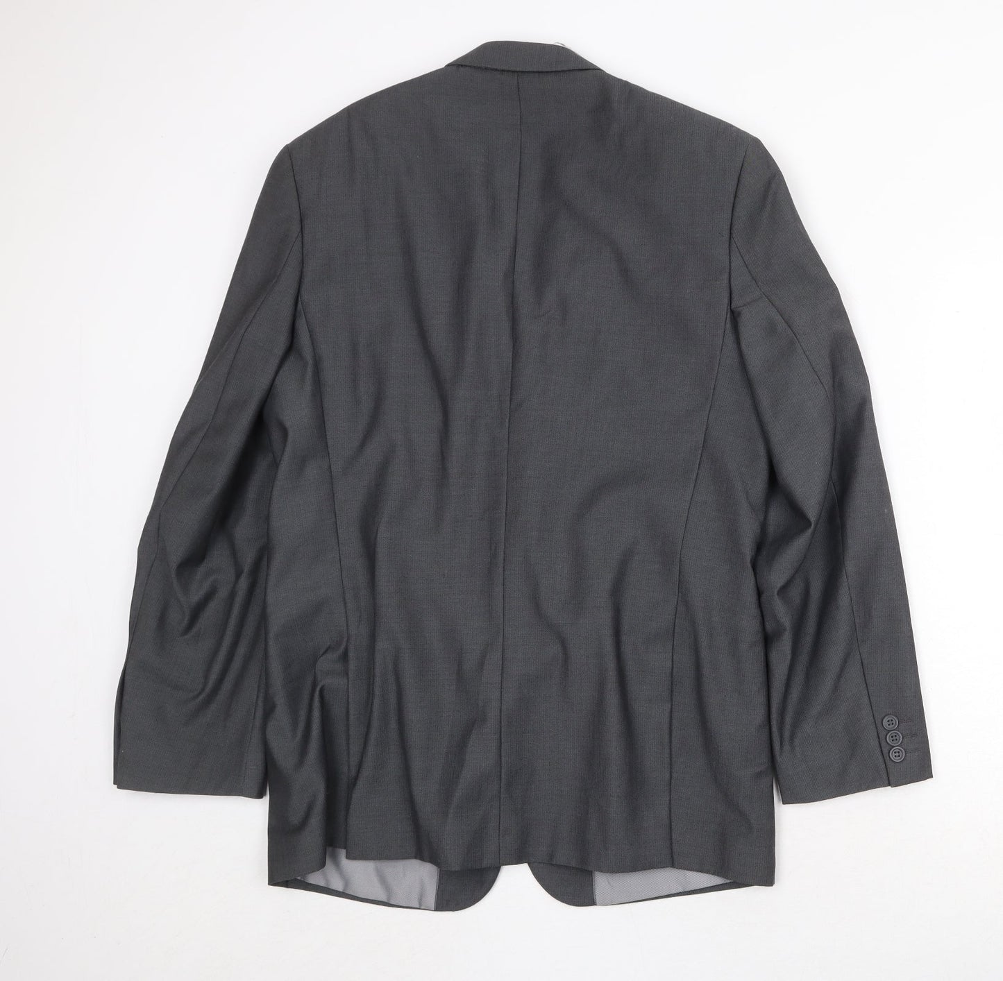 Jack Reid Mens Grey Polyester Jacket Suit Jacket Size 40 Regular