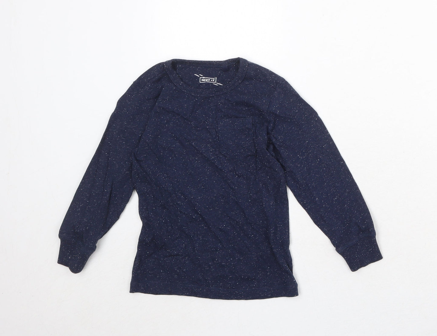 NEXT Boys Blue Cotton Basic T-Shirt Size 4 Years Round Neck Pullover