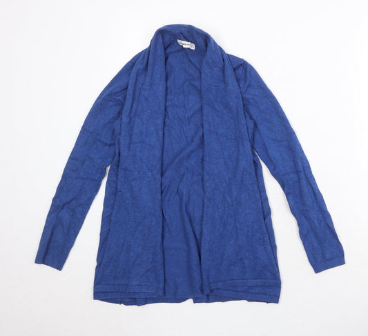 Zara Womens Blue V-Neck Viscose Cardigan Jumper Size S