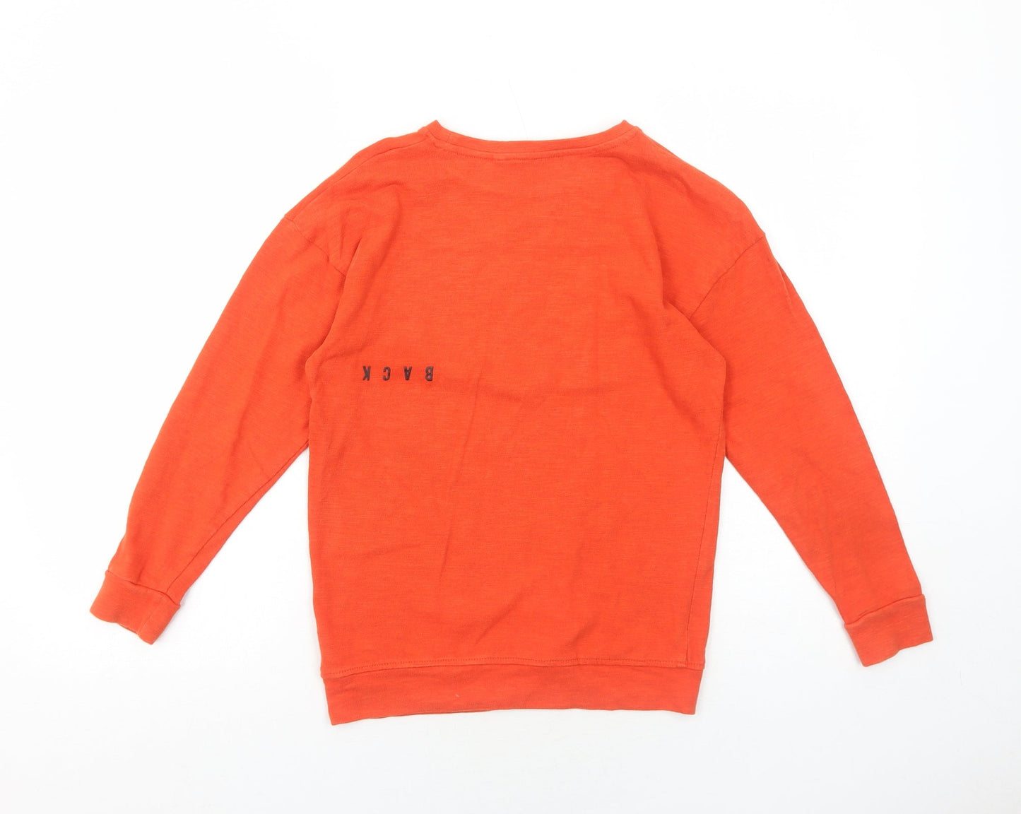 NEXT Boys Orange Cotton Pullover Sweatshirt Size 9 Years Pullover - Don't Look Back