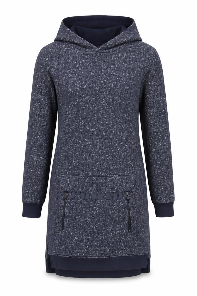 SPLASH Womens Blue Cotton Jumper Dress Size S Round Neck Pullover - Girl Power