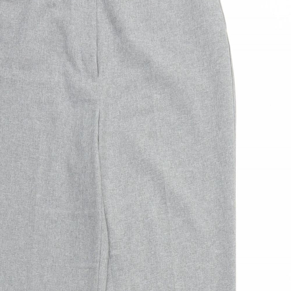 South Womens Grey Polyester Trousers Size 10 Regular Zip