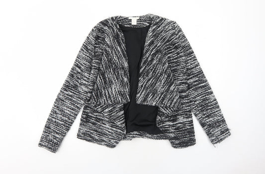 H&M Womens Black Geometric Jacket Size S