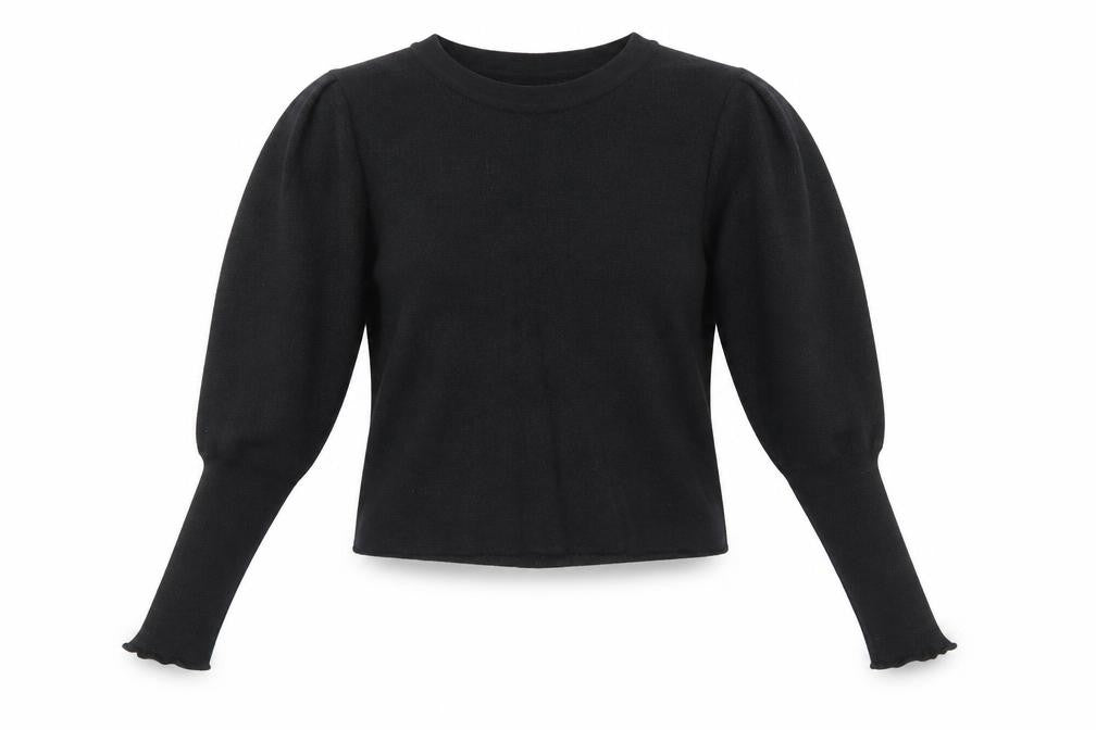 Zara Womens Black Round Neck Viscose Pullover Jumper Size M