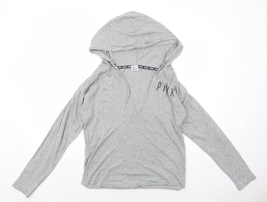 PINK Womens Grey Cotton Pullover Hoodie Size XS Pullover - New York Yankees