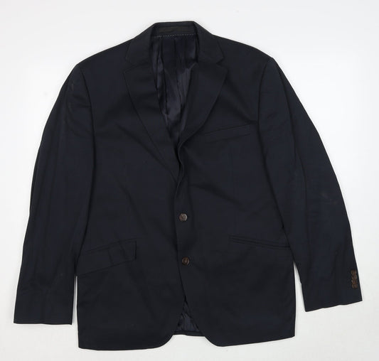 Marks and Spencer Mens Blue Viscose Jacket Suit Jacket Size 42 Regular