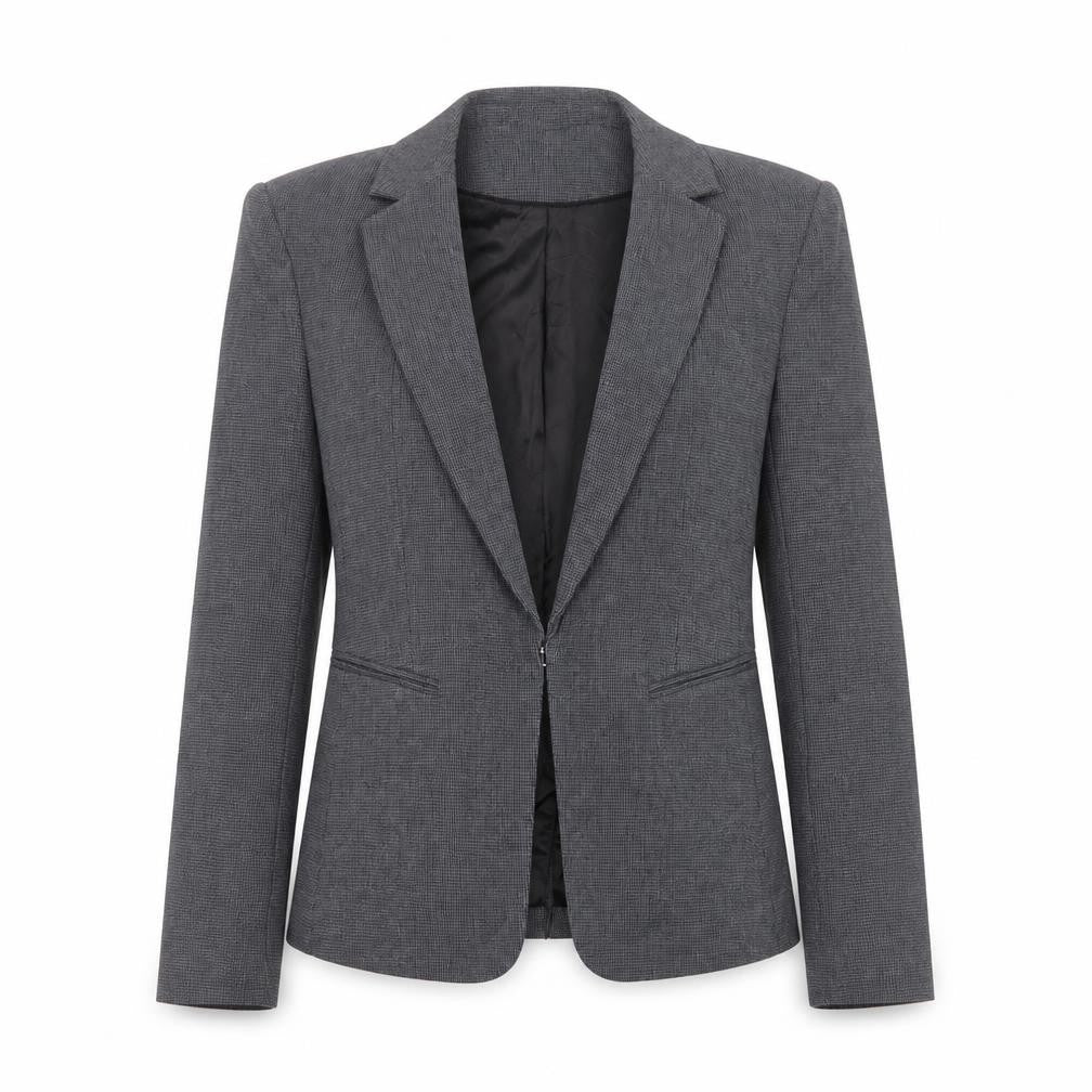 H&M Womens Grey Polyester Jacket Blazer Size 6