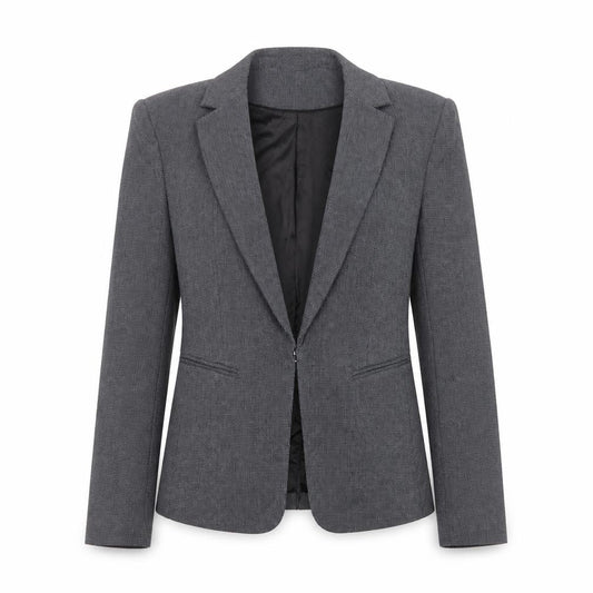 H&M Womens Grey Polyester Jacket Blazer Size 6