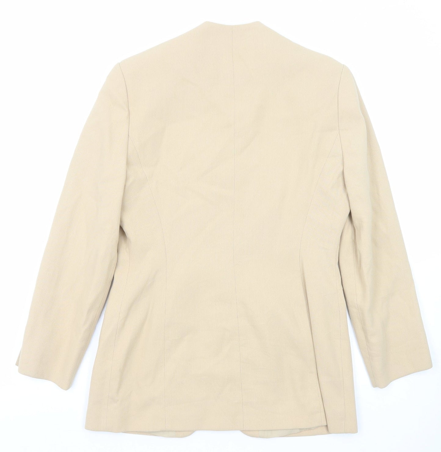Richards Womens Beige Jacket Blazer Size 10 Button