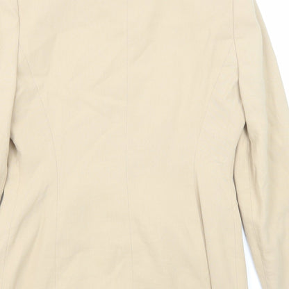 Richards Womens Beige Jacket Blazer Size 10 Button