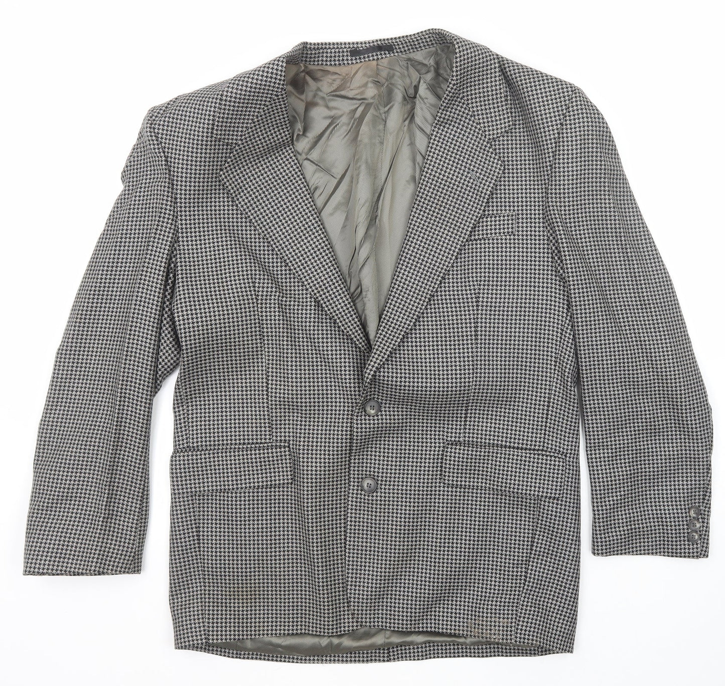 Ciro Citterio Mens Black Wool Jacket Suit Jacket Size 40 Regular
