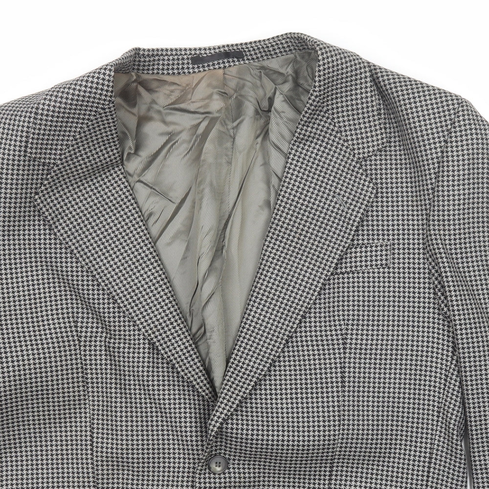 Ciro Citterio Mens Black Wool Jacket Suit Jacket Size 40 Regular