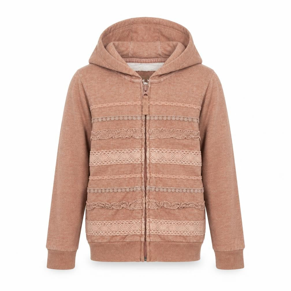 Next Boys Brown Cotton Full Zip Hoodie Size 6 Years Zip