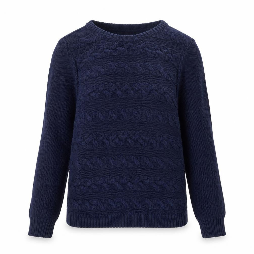 FOREVER 21 Womens Blue Round Neck Cotton Pullover Jumper Size M