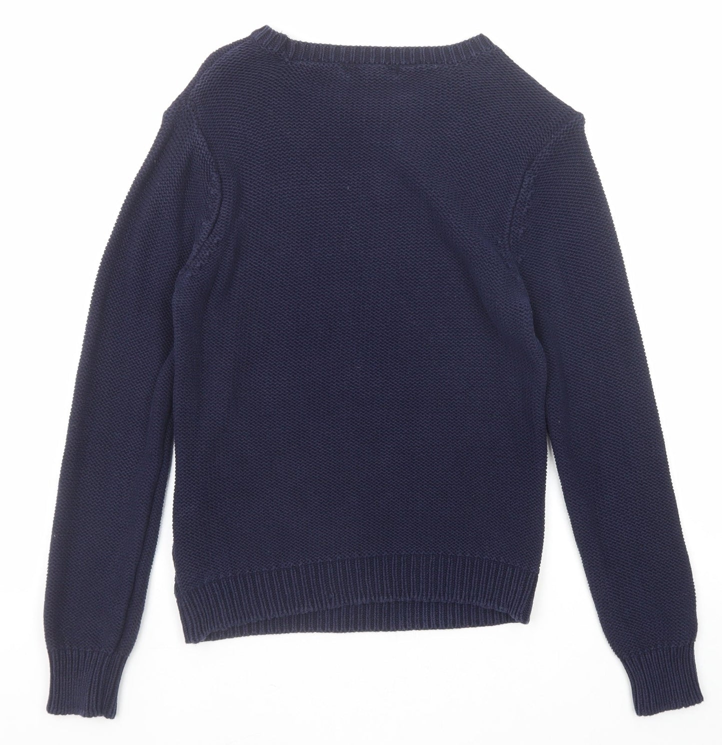 FOREVER 21 Womens Blue Round Neck Cotton Pullover Jumper Size M