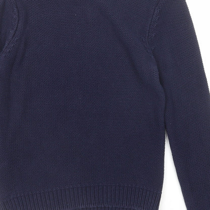 Forever 21 Womens Blue Round Neck Cotton Pullover Jumper Size M