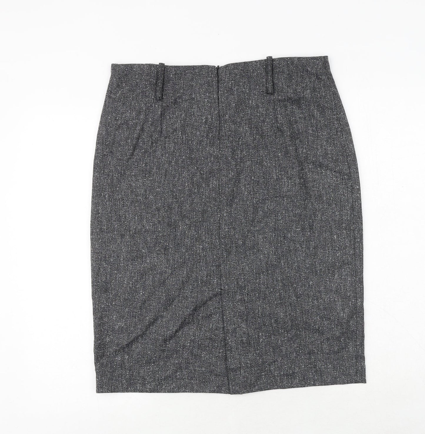 Bohemios Womens Grey Polyester A-Line Skirt Size 14 Zip