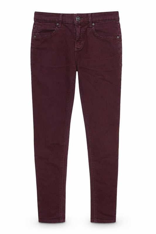 Topshop Womens Purple Cotton Skinny Jeans Size 26 in Regular Zip