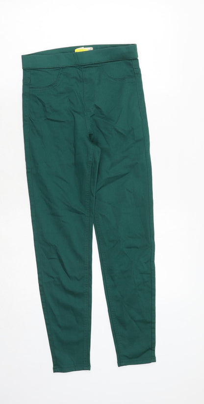 Marks & Spencer Womens Green Cotton Jegging Jeans Size 6 Regular