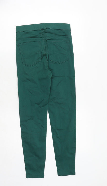 Marks & Spencer Womens Green Cotton Jegging Jeans Size 6 Regular