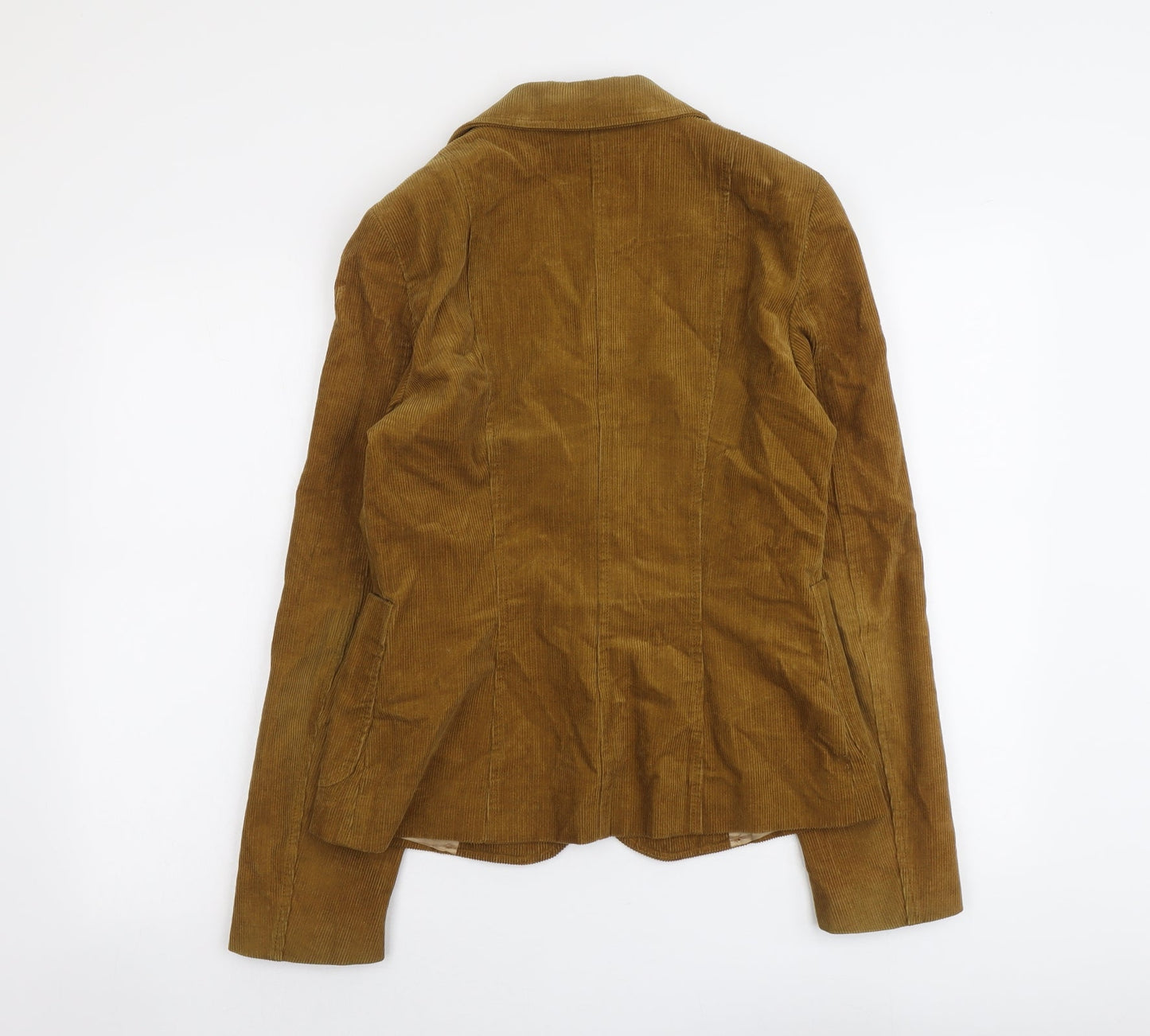 Zara Womens Beige Jacket Blazer Size M Button