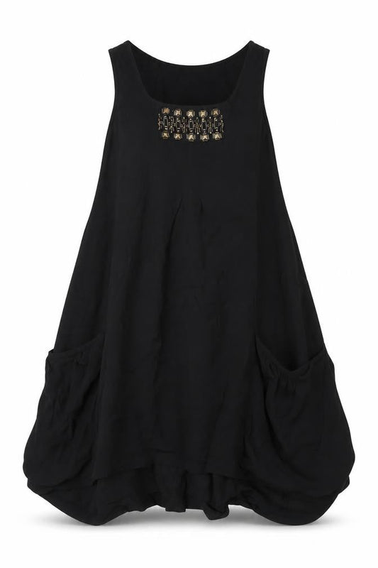 Monsoon Womens Black Polyester Trapeze & Swing Size 8 Round Neck Pullover