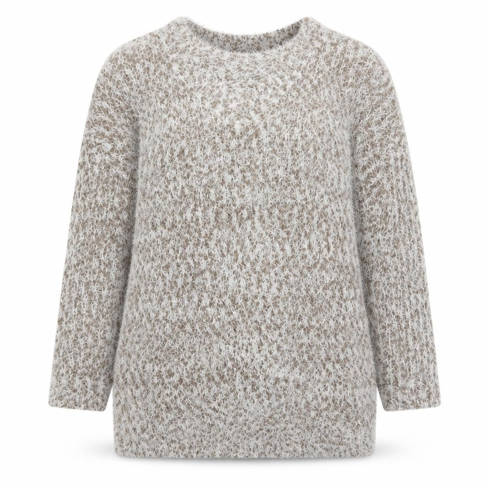 Body Flirt Womens Beige V-Neck Polyester Pullover Jumper Size S