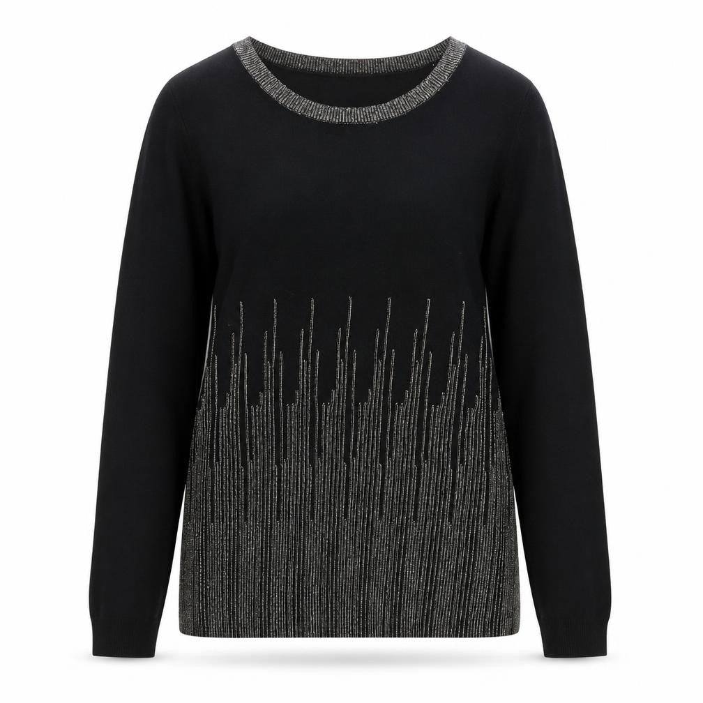 Intuition Womens Black Round Neck Acrylic Pullover Jumper Size 12