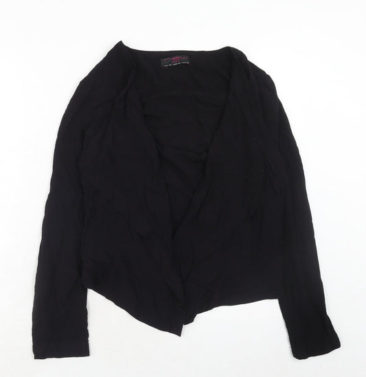 New Look Womens Black Viscose Basic Blouse Size 14 V-Neck