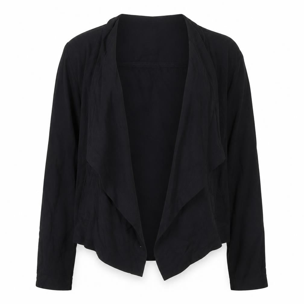 New Look Womens Black Viscose Basic Blouse Size 14 V-Neck